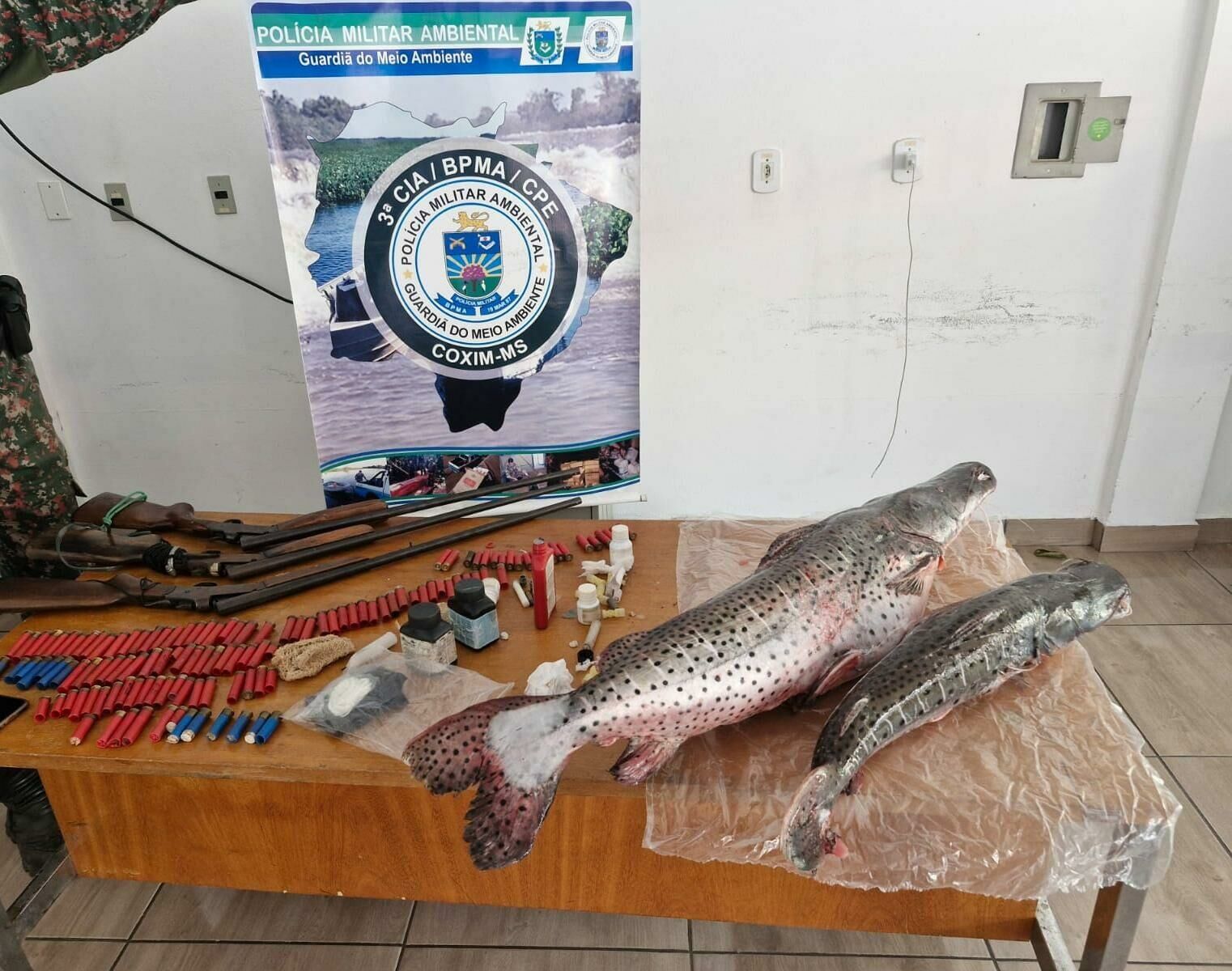 Imagem de compartilhamento para o artigo Operação Piracema: PMA apreende armas e pescado em Coxim da MS Todo dia